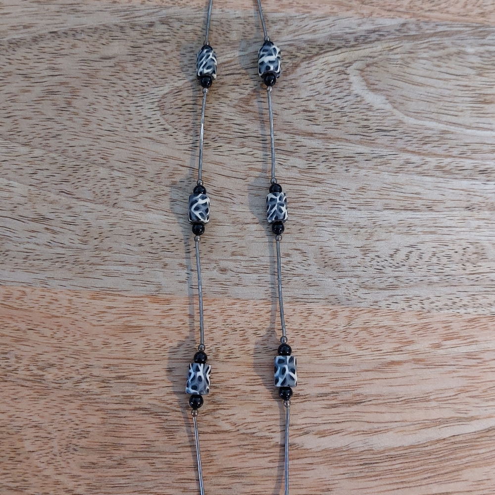 Vintage Sterling Liquid Silver Necklace - Picture 5 of 5